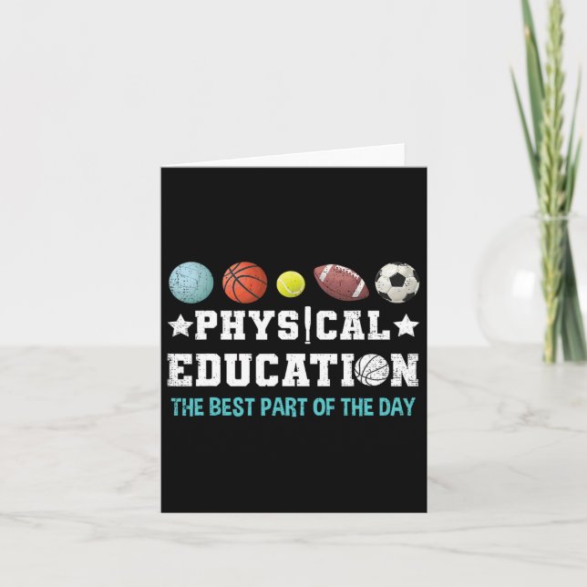 Bildung Pe Teacher Strong School P.e. Lehrer Karte (Vorderseite)