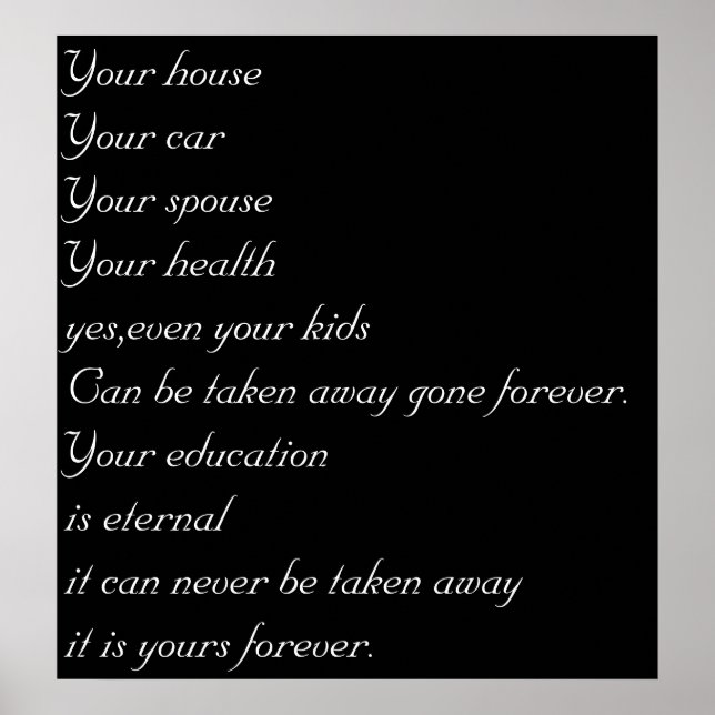 Bildung Poster (Vorne)