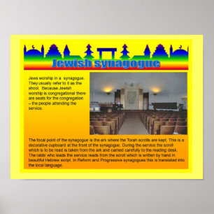 Bildung, Religion, jüdische Synagogen Poster