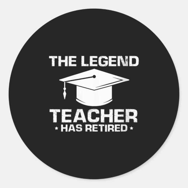 Bildung Rente Spaß der Legendäre Runder Aufkleber (Vorderseite)