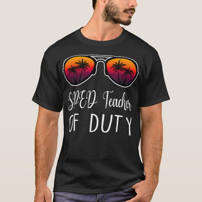 Bildung SPED Lehrer Off Duty Sunset Sun T-Shirt (Vorderseite)