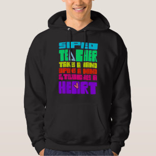 Bildung-Sped-Lehrer öffnet sich. Hoodie