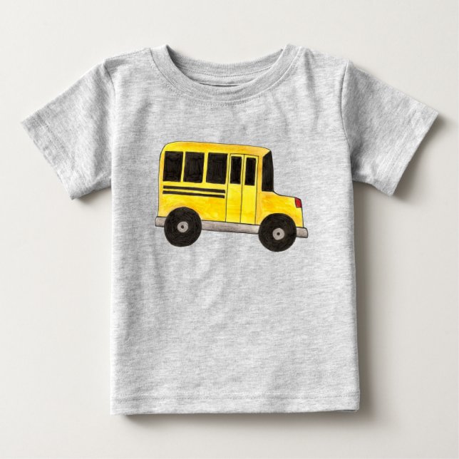 Bildung-Transport für Großgelbe Schulbuslehrer Baby T-shirt (Vorderseite)