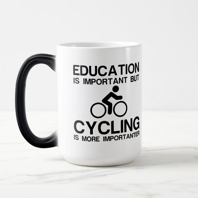 Bildung und Fahrradfahren Verwandlungstasse (Links)