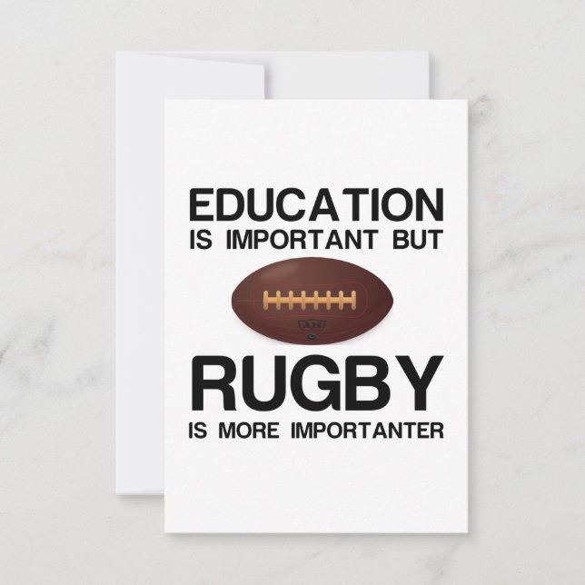 Bildung und Rugby Karte (Vorderseite)