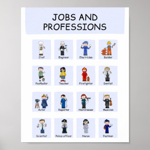 Bildung von Arbeitsplätzen und Berufen Poster