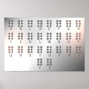 Bildung Wall Kunst mit Braille Alphabet Poster