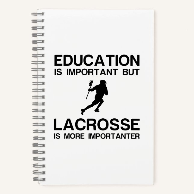 BILDUNG WICHTIG LACROSSE WICHTIG NOTIZBUCH (Vorderseite)