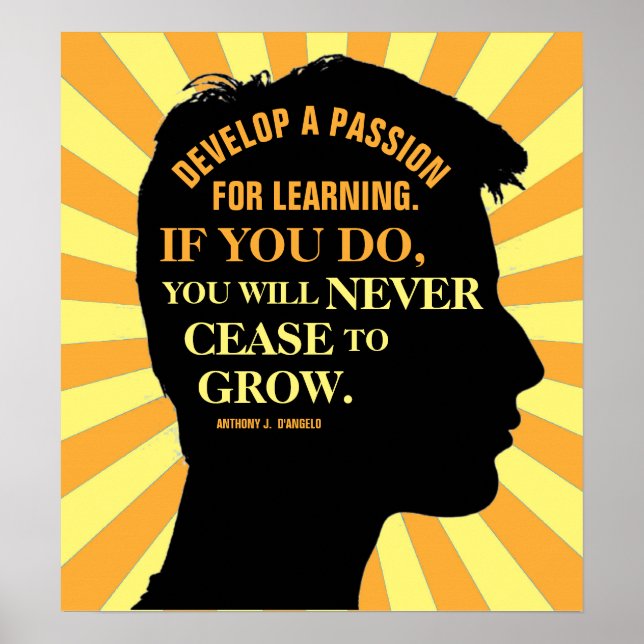 Bildung Zitat von Anthony J. D'Angelo 18"X20" Poster (Vorne)