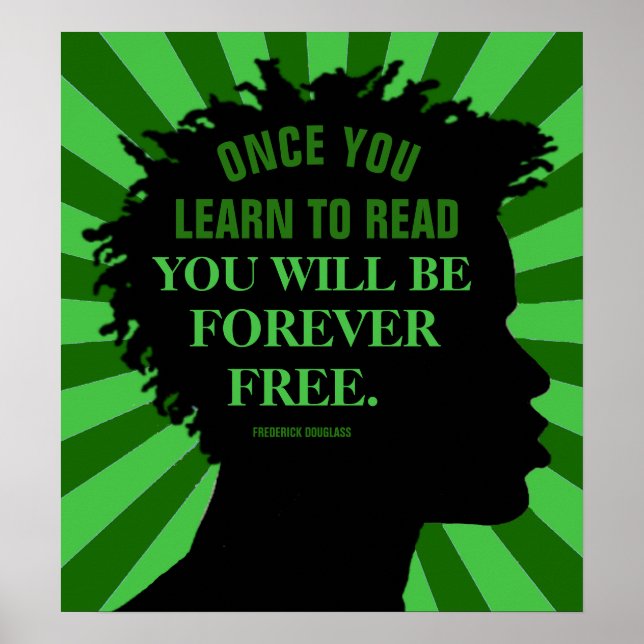 Bildung Zitat von Frederick Douglass 18"X20" Poster (Vorne)