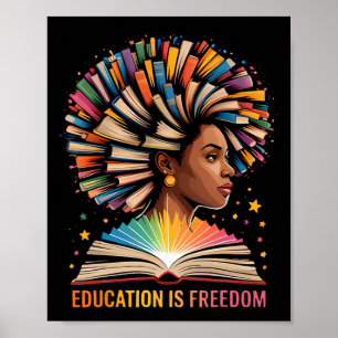 Bildung zur Schwarzen Geschichte ist Freiheit Büch Poster