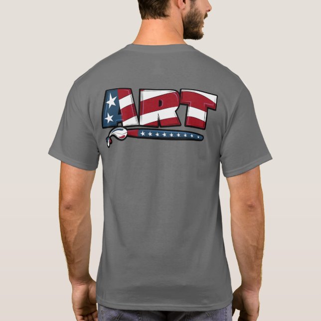 Bildungs-Patriotic Art Design T-Shirt (Rückseite)