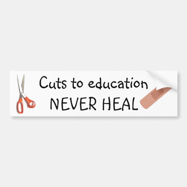 Bildungs-Schnitte sind dauerhaft Autoaufkleber (Vorne)