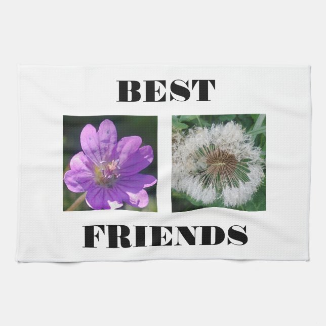 Bildvorlage für die besten Freunde Geschirrtuch (Horizontal)