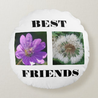 Bildvorlage für die besten Freunde Rundes Kissen