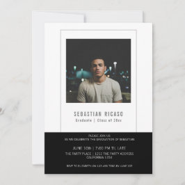 Bildvorlage Personalisiert Schwarz-weiß Einladung