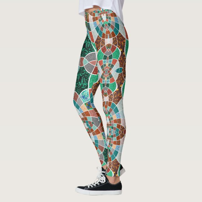 Bildwiederholung mit leichter Fraktal-Wirkung Leggings (Links)