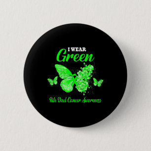 Bile Duct Cancer Awareness I Tragen Green Butterfl Button