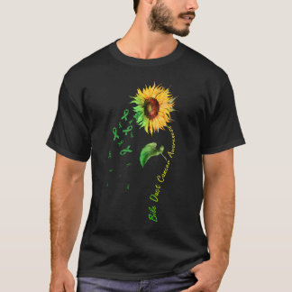 Bile Duct Cancer Awareness Sunflower T-Shirt