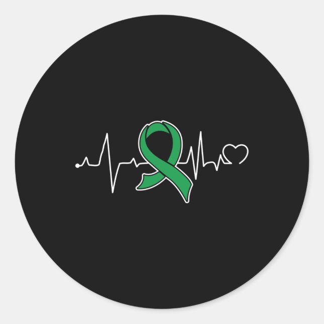 Bile Duct Cancer Awareness Support Ribbon Runder Aufkleber (Vorderseite)