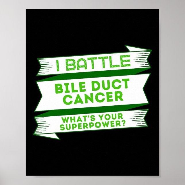 Bile Duct Cancer Superpower Poster (Vorne)
