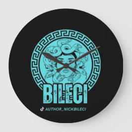 Bileci-Logo Große Wanduhr