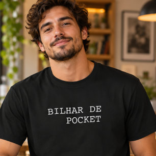 Bilhar de Bolso Engraçado Português T-Shirt