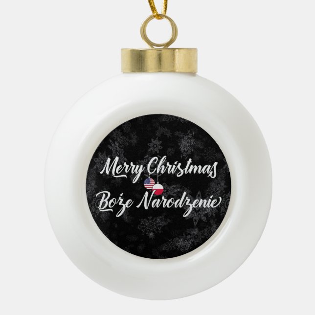 Bilingual American Holiday Ornament (Vorderseite)