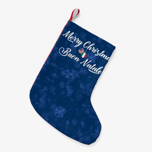 Bilingual American Xmas Strumpf Kleiner Weihnachtsstrumpf (Vorderansicht (hängend))