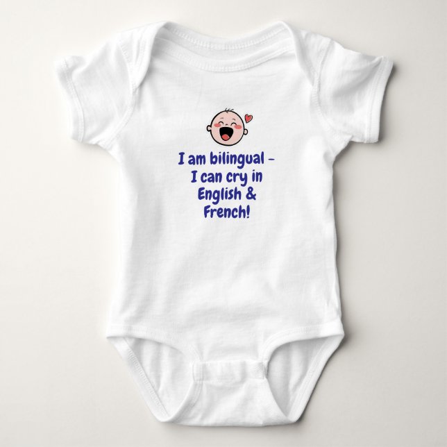 Bilingual Baby, Funny Gift Baby Strampler (Vorderseite)