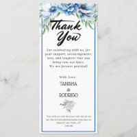 Bilingual Dankesmenü Hochzeit / Eng - Wellness-Cen