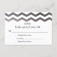 Bilingual Silver Zickzack Wedding Einladung UAWG
