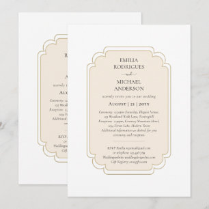 Bilingual Spanish Boda Budget Wedding Einladung