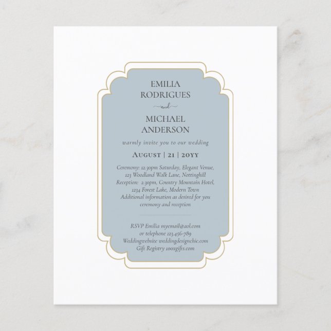 Bilingual Spanish Boda Budget Wedding Flyer (Vorne)