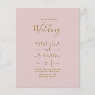 Bilingual Spanish BODA English Wedding Flyer