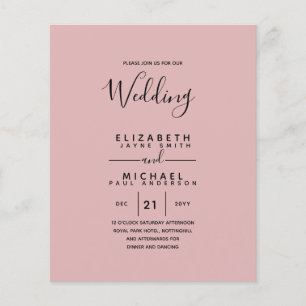 Bilingual Spanish BODA English Wedding Flyer