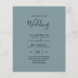 Bilingual Spanish BODA English Wedding Flyer