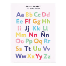 Bilingualer spanischer Alphabetposter für Kinder
