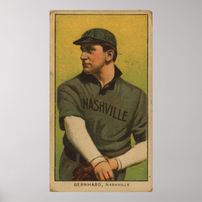Bill Bernhard, Nashville Team, Baseballkarte Poster (Vorne)