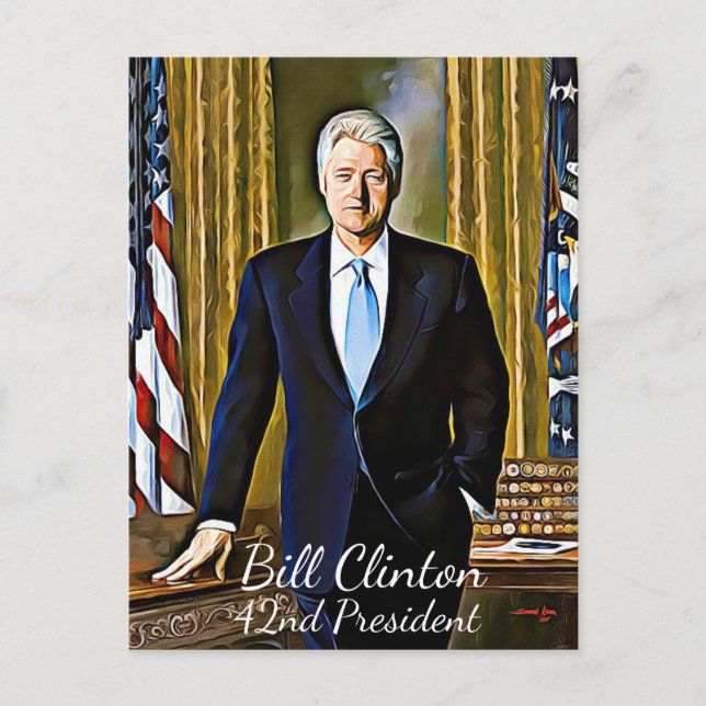 Bill Clinton 42e président Keepsaké Carte postale (Devant)