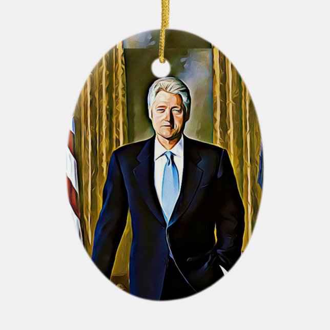 Bill Clinton 42nd Präsident Keepsake Ornament (Vorne)