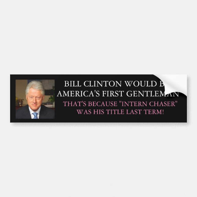 BILL CLINTON AUTOAUFKLEBER (Vorne)