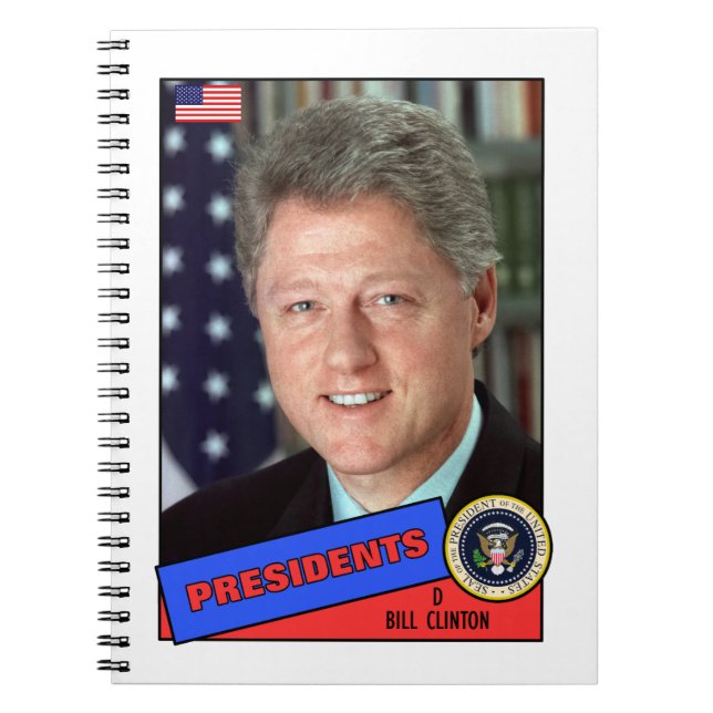 Bill Clinton Baseball Card Notizblock (Vorderseite)