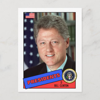 Bill Clinton Baseball Card Postkarte