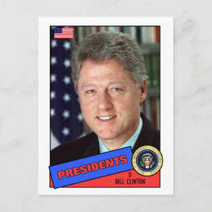 Bill-Clinton-Baseballkarte Postkarte