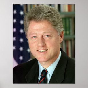 Bill Clinton Democratic President White House Poster
