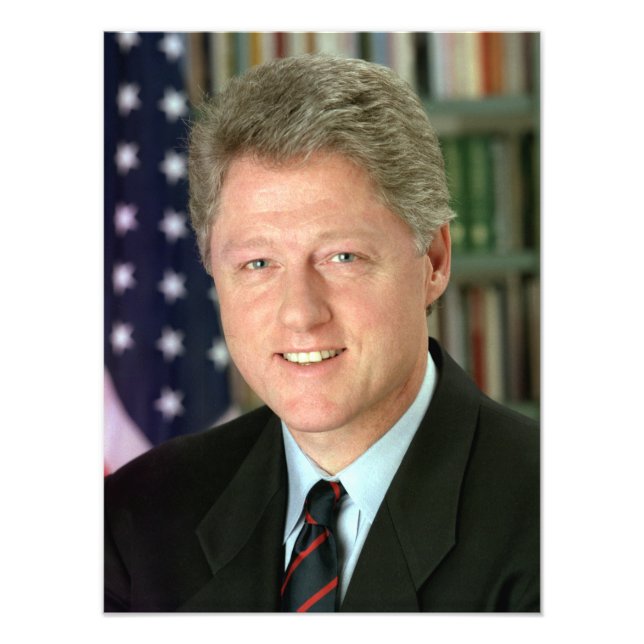 Bill Clinton Fotodruck (Vorne)