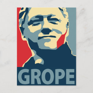 Bill Clinton - Grope: OHP Postcard Postkarte