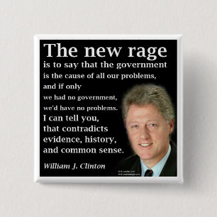 Bill Clinton kein Regierungsziffer Button
