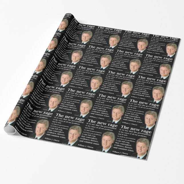 Bill Clinton kein Regierungsziffer Geschenkpapier (Ungerollt)